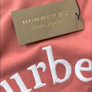 Coral Pink Burberry Sweatshirt